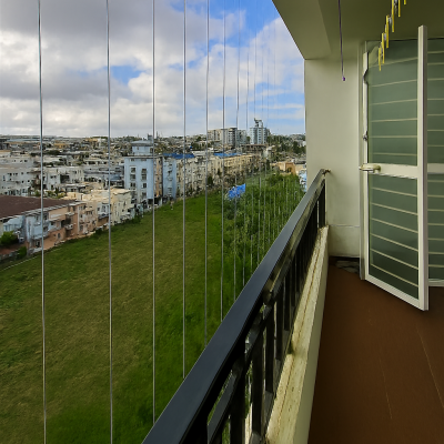 invisible balcony grill